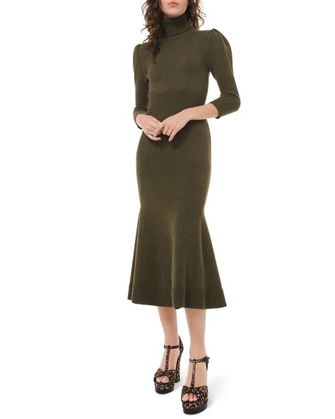 michael kors spruce puff sleeve cashmere sweater dress|Cashmere Crushed.